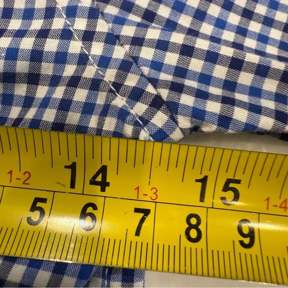 Ralph Lauren Boys 2 PCS Set Blue V-Neck Sweater & Plaid Shirt Sz 5-6